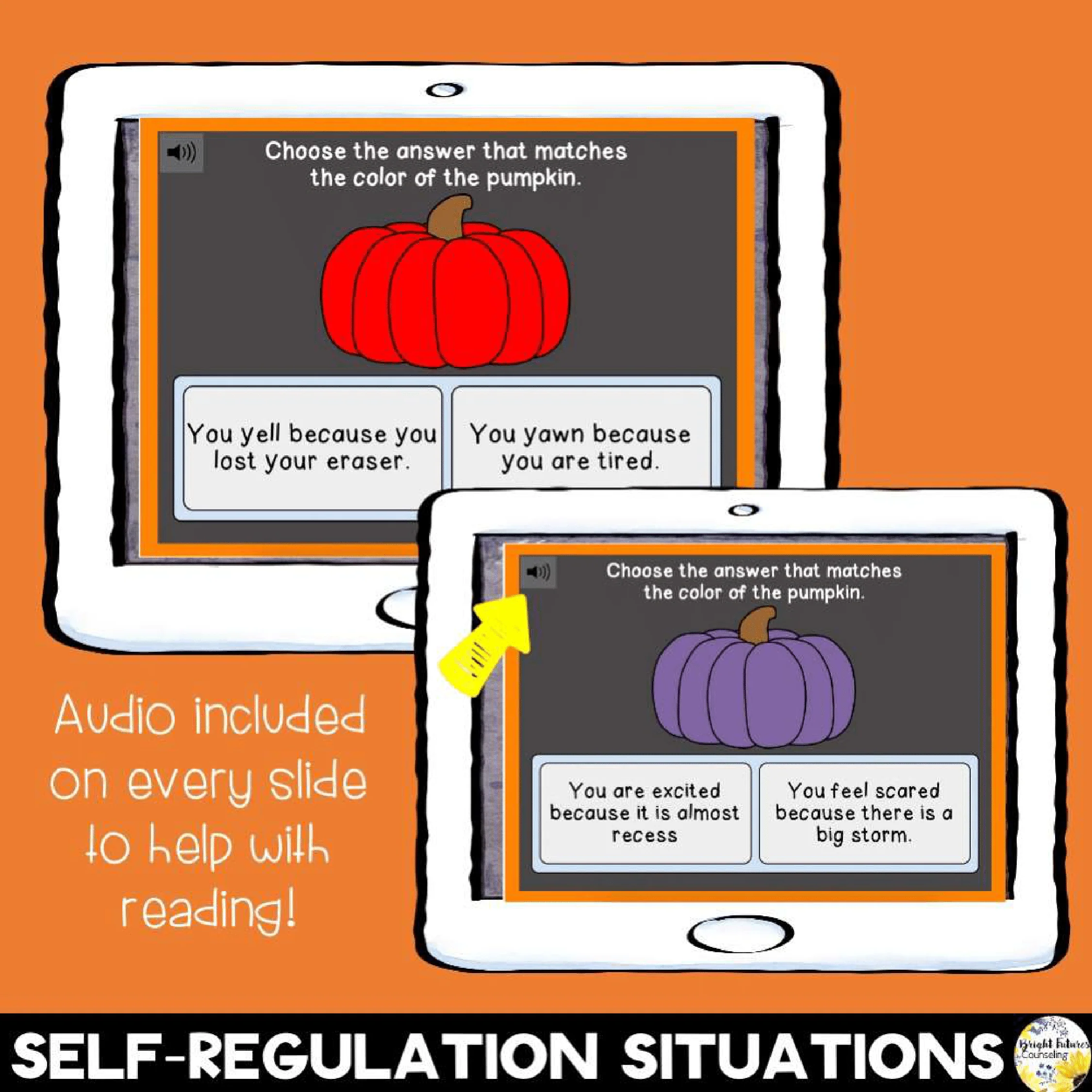 Self-Regulation Fall Bundle - What Color is Your Pumpkin ? Digital Fall SEL Game - Image 9