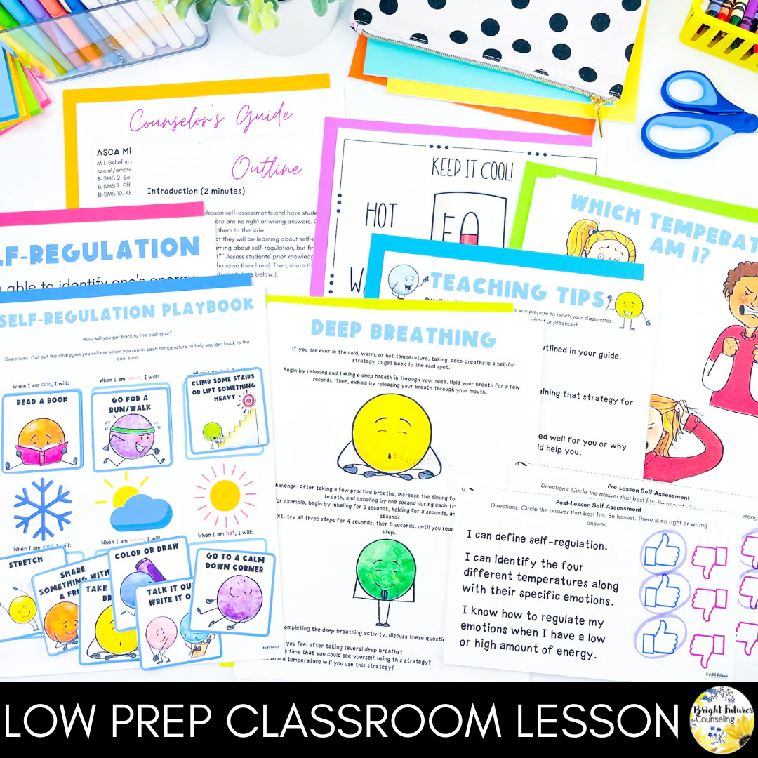Self-Regulation Lesson for Social Emotional Learning and School Counseling - Image 11