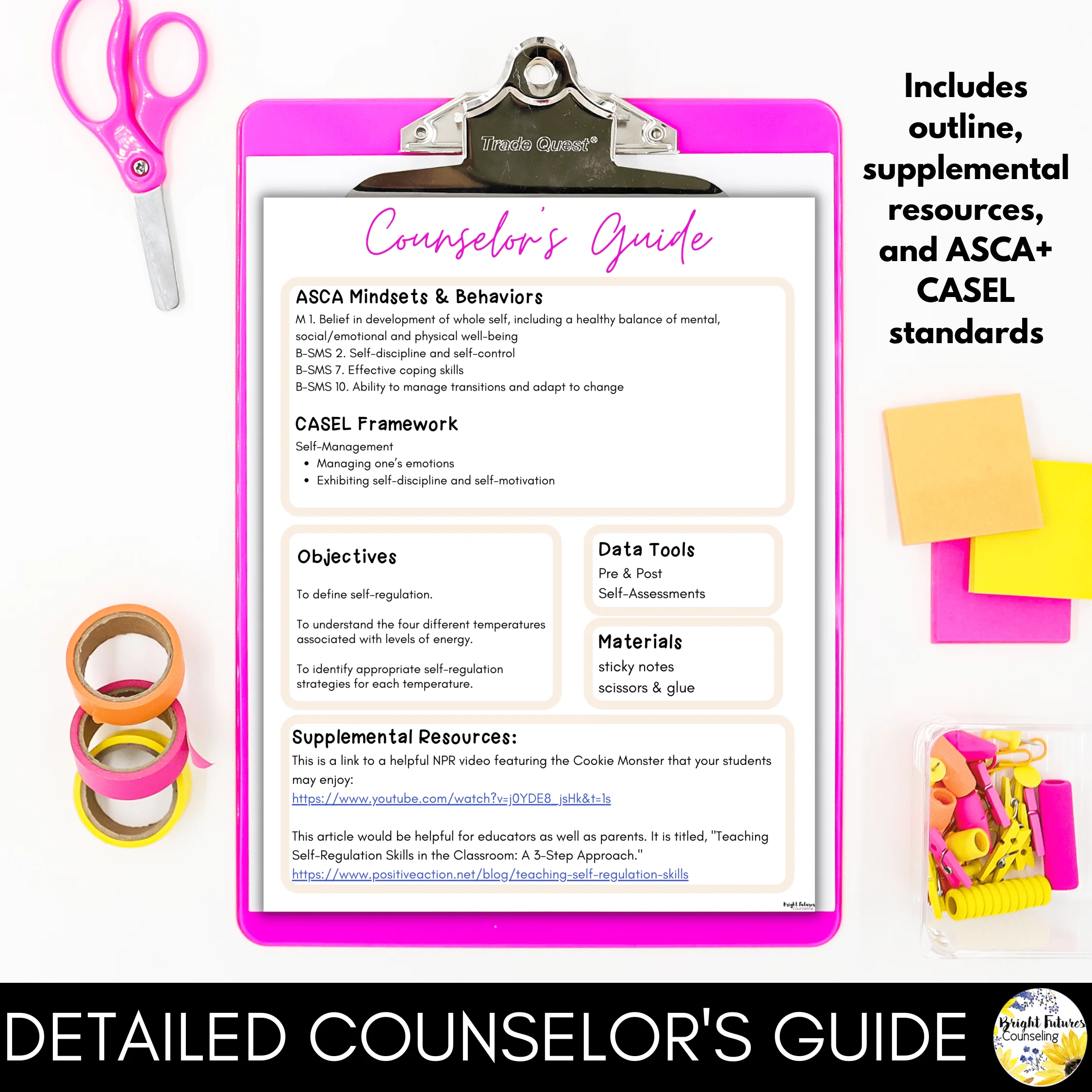 Self-Regulation Lesson for Social Emotional Learning and School Counseling - Image 3