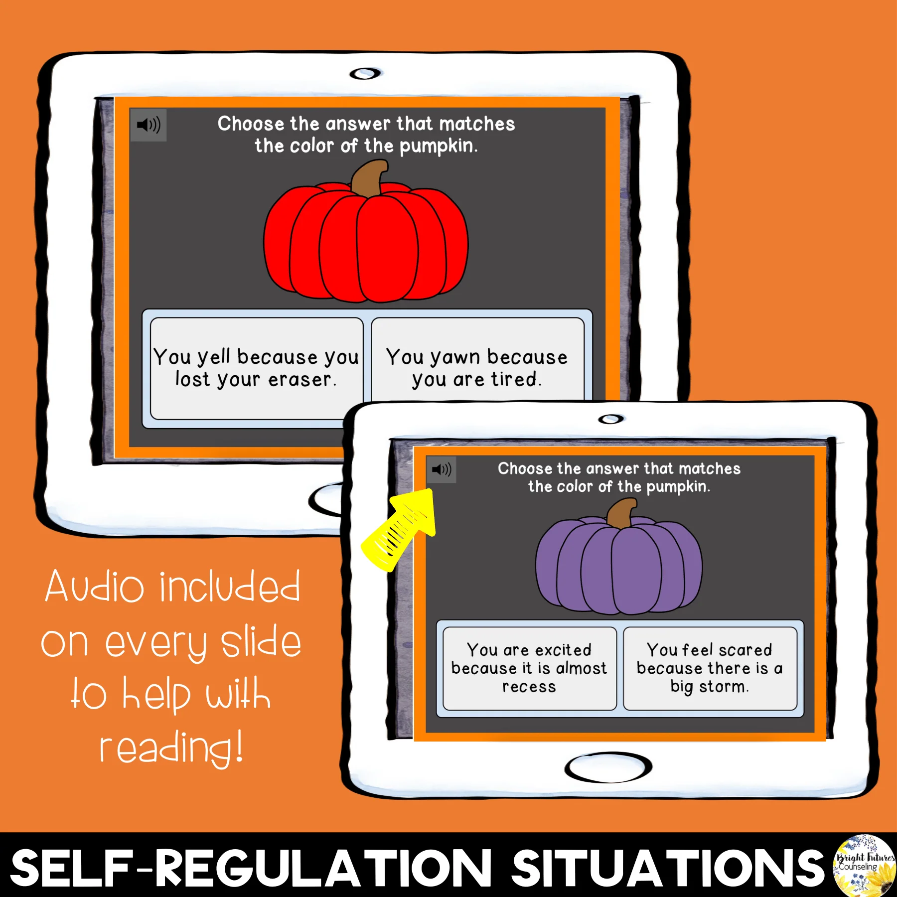 Self-Regulation Pumpkin Boom Cards - Fall and Halloween SEL Counseling Activity - Image 5