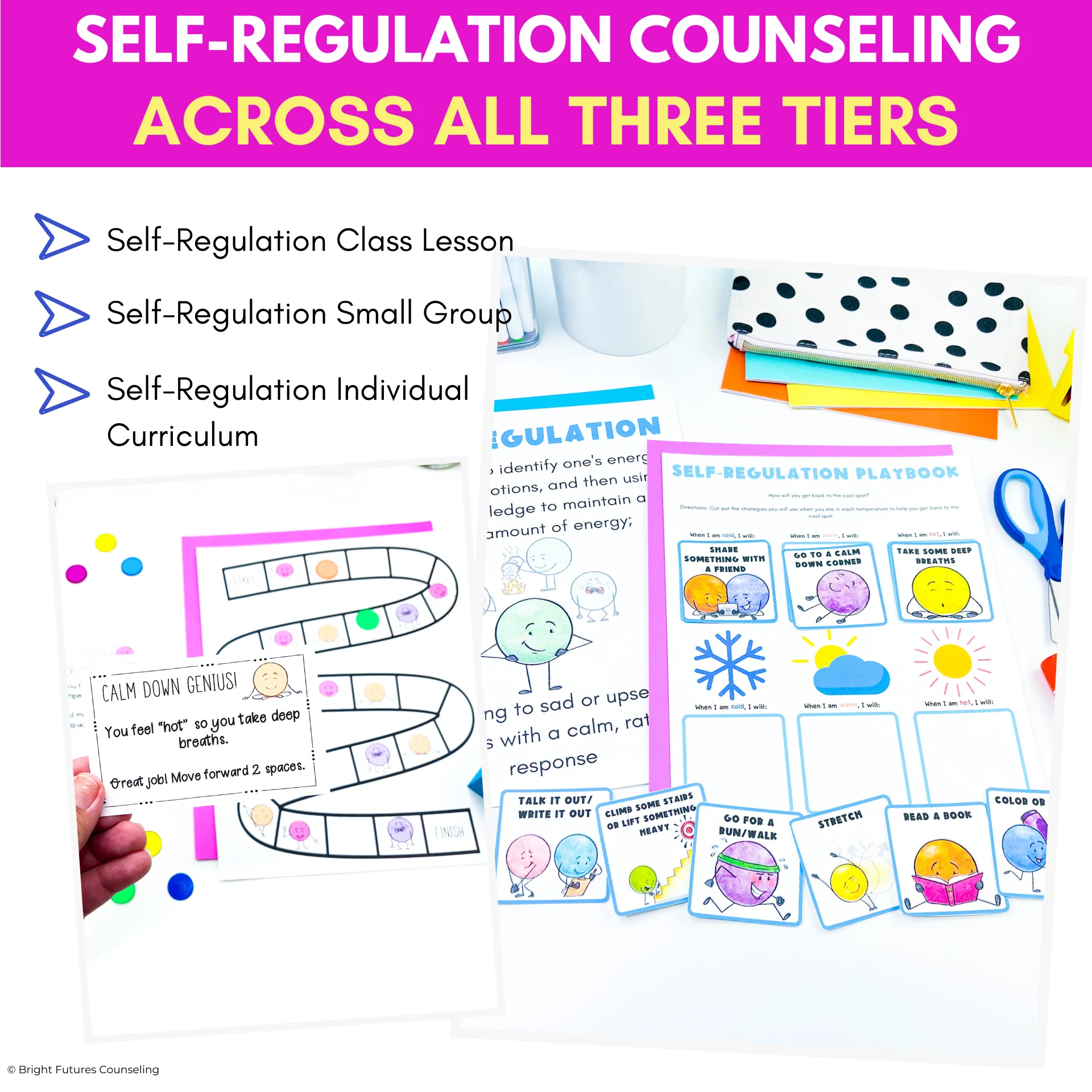 Self-Regulation Coping Strategies 3 Tier Curriculum: Research Based Counseling - Image 2