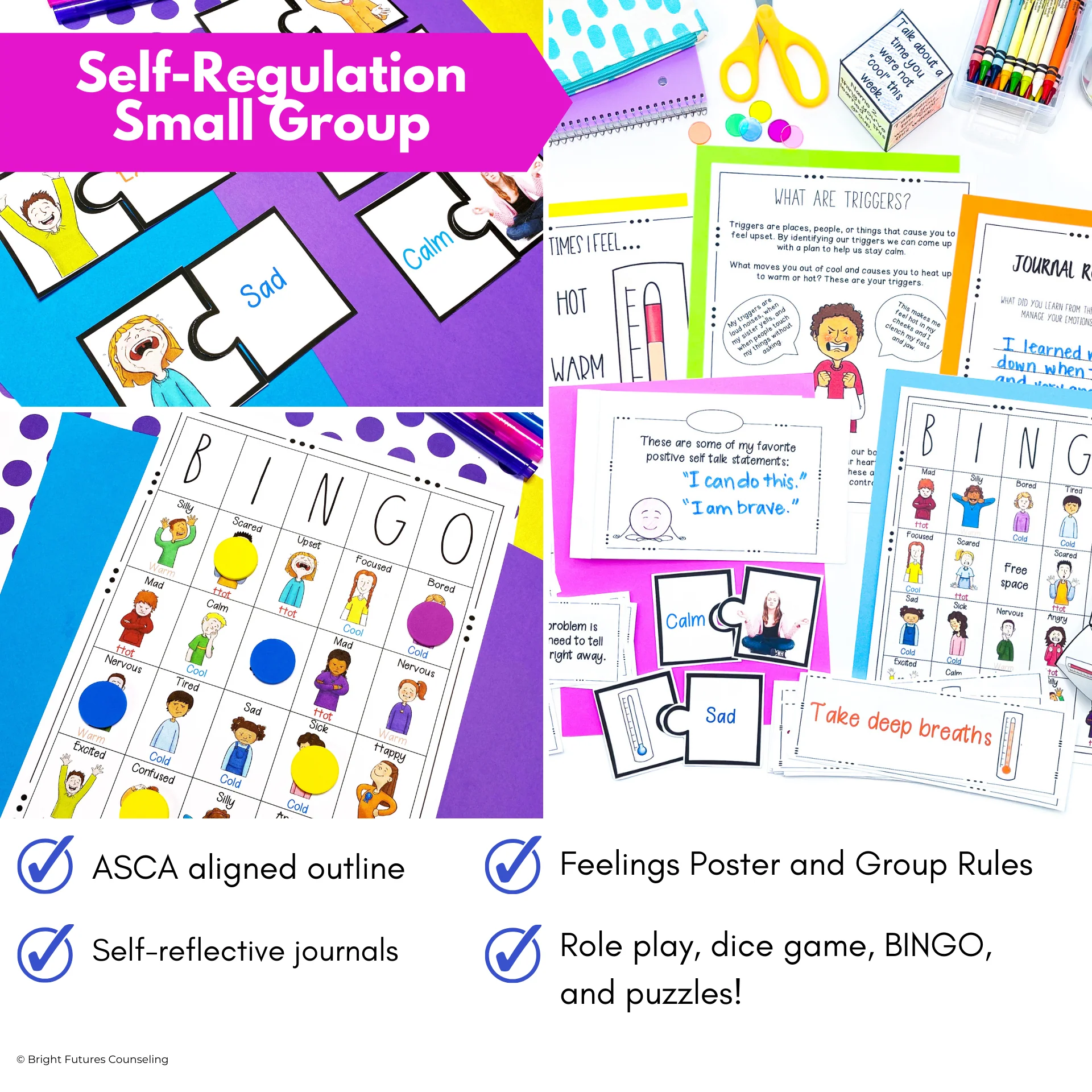 Self-Regulation Coping Strategies 3 Tier Curriculum: Research Based Counseling - Image 4