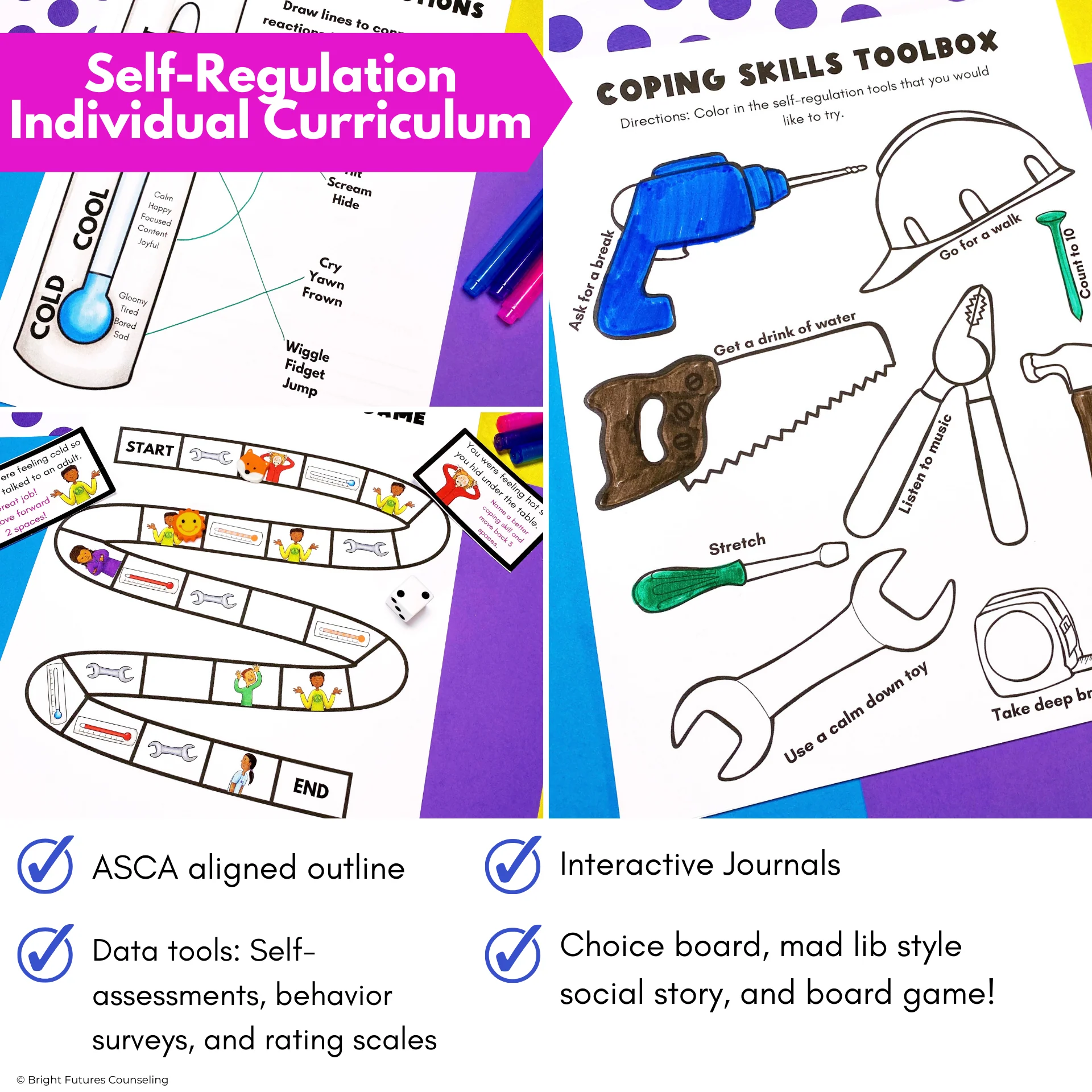 Self-Regulation Coping Strategies 3 Tier Curriculum: Research Based Counseling - Image 5