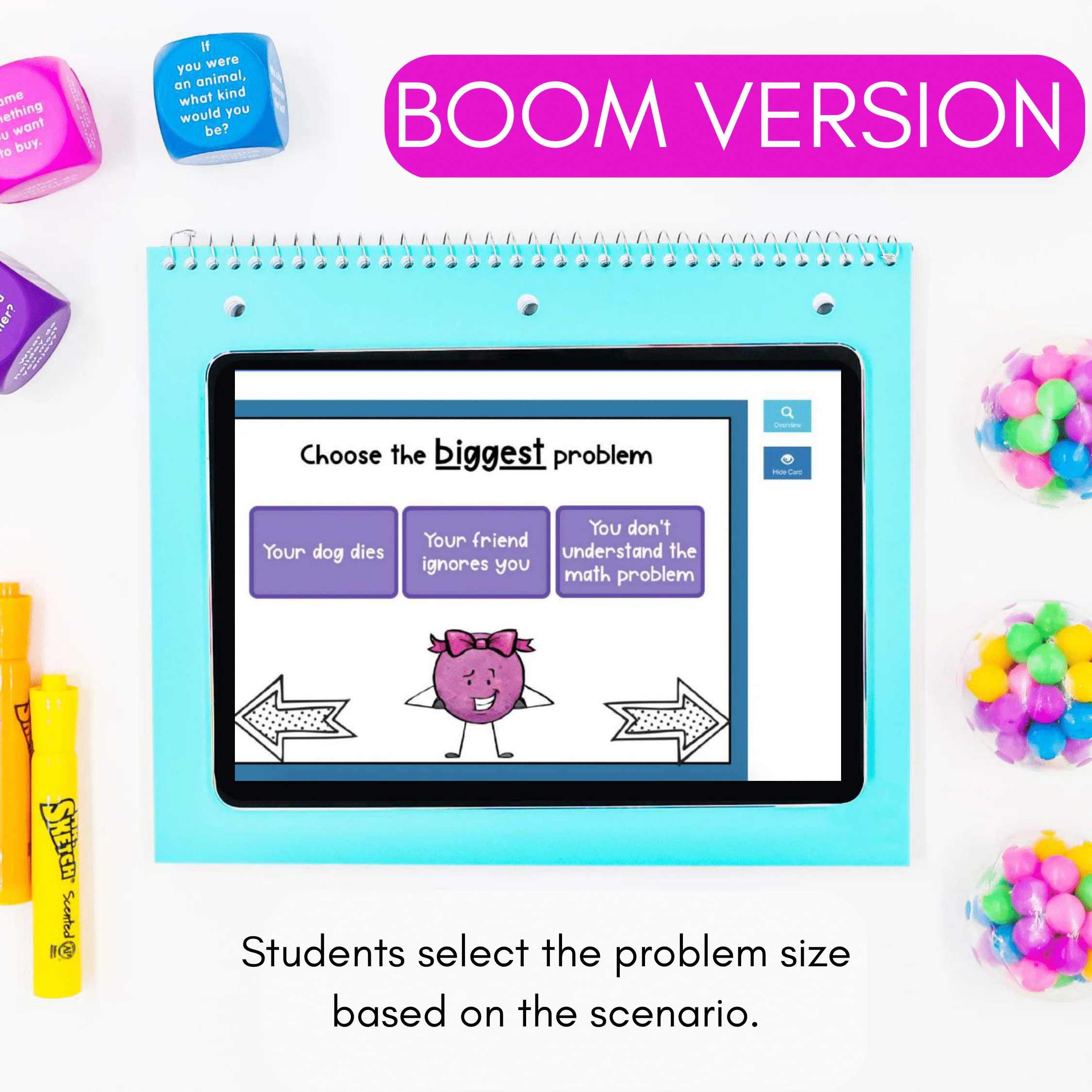 Size of the Problem Digital Activity - Boom Cards & Editable Google Slides Game - Image 3