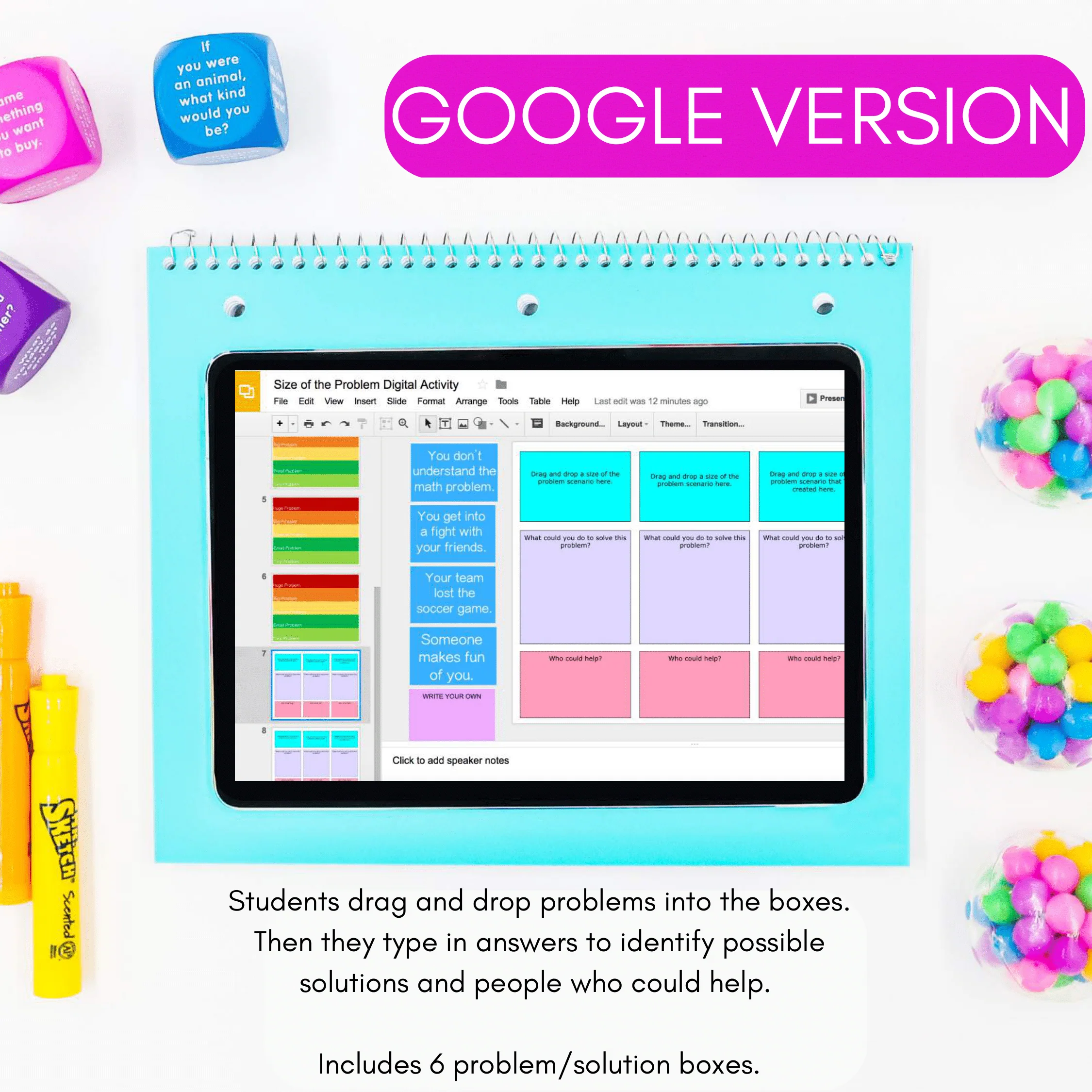 Size of the Problem Digital Activity - Boom Cards & Editable Google Slides Game - Image 5
