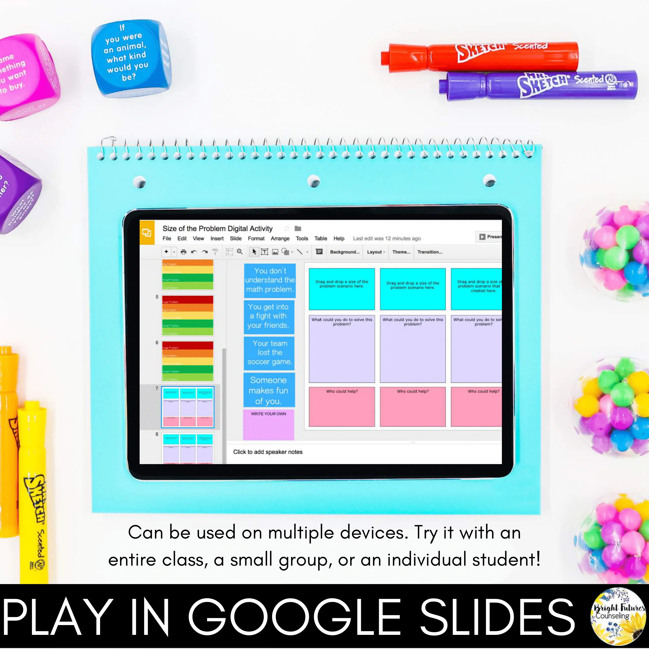 Size of the Problem Digital Activity - Boom Cards & Editable Google Slides Game - Image 7
