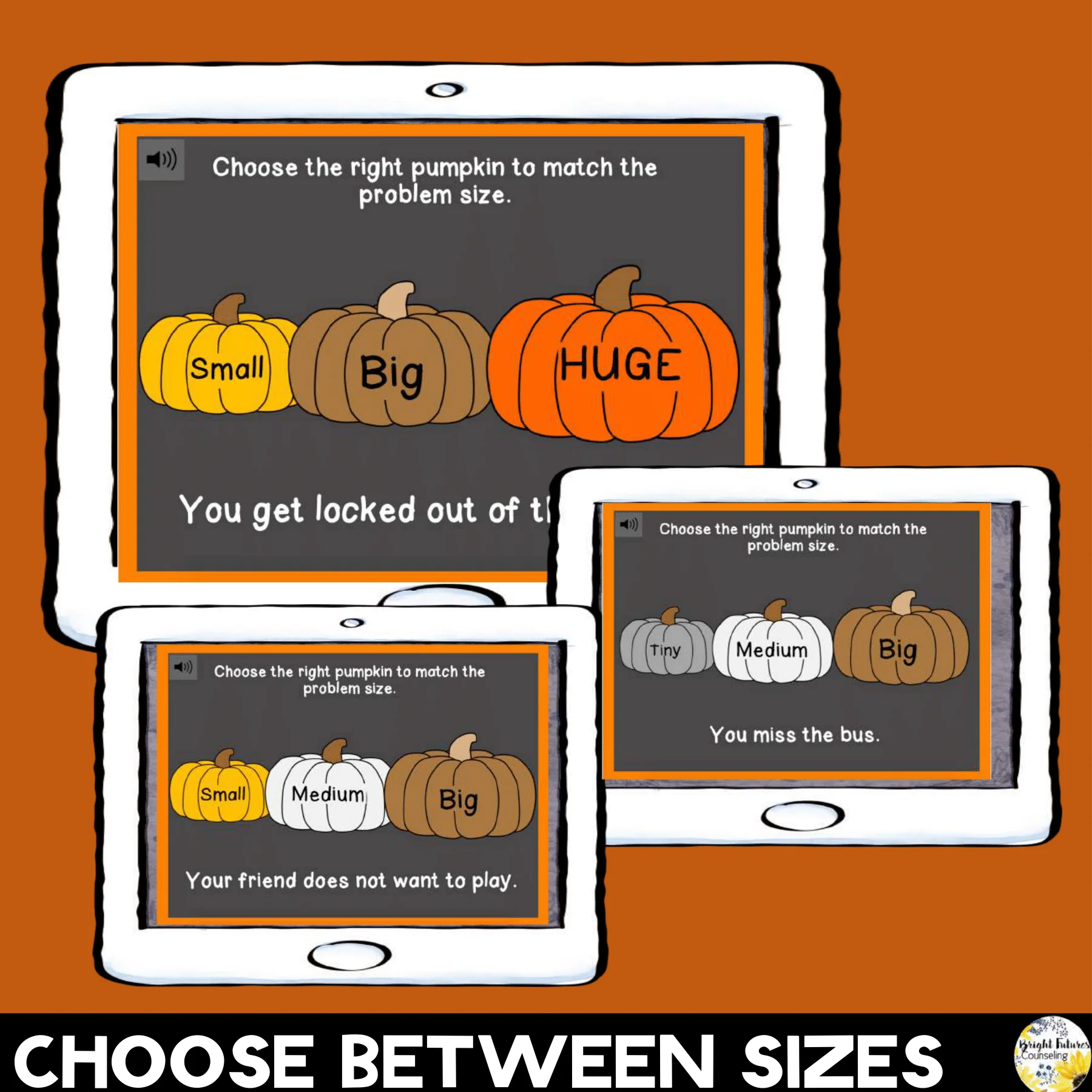 Size of the Problem Pumpkins Fall Bundle + SEL Fall Boom Cards Digital Game - Image 8