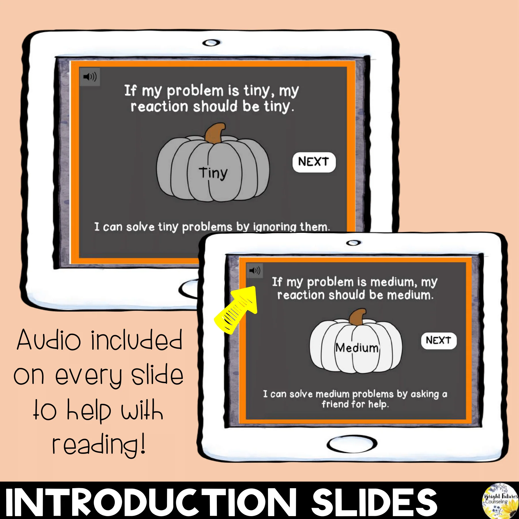 Size of the Problem Pumpkins Fall SEL Activity - Boom Cards Fall Game - Image 3