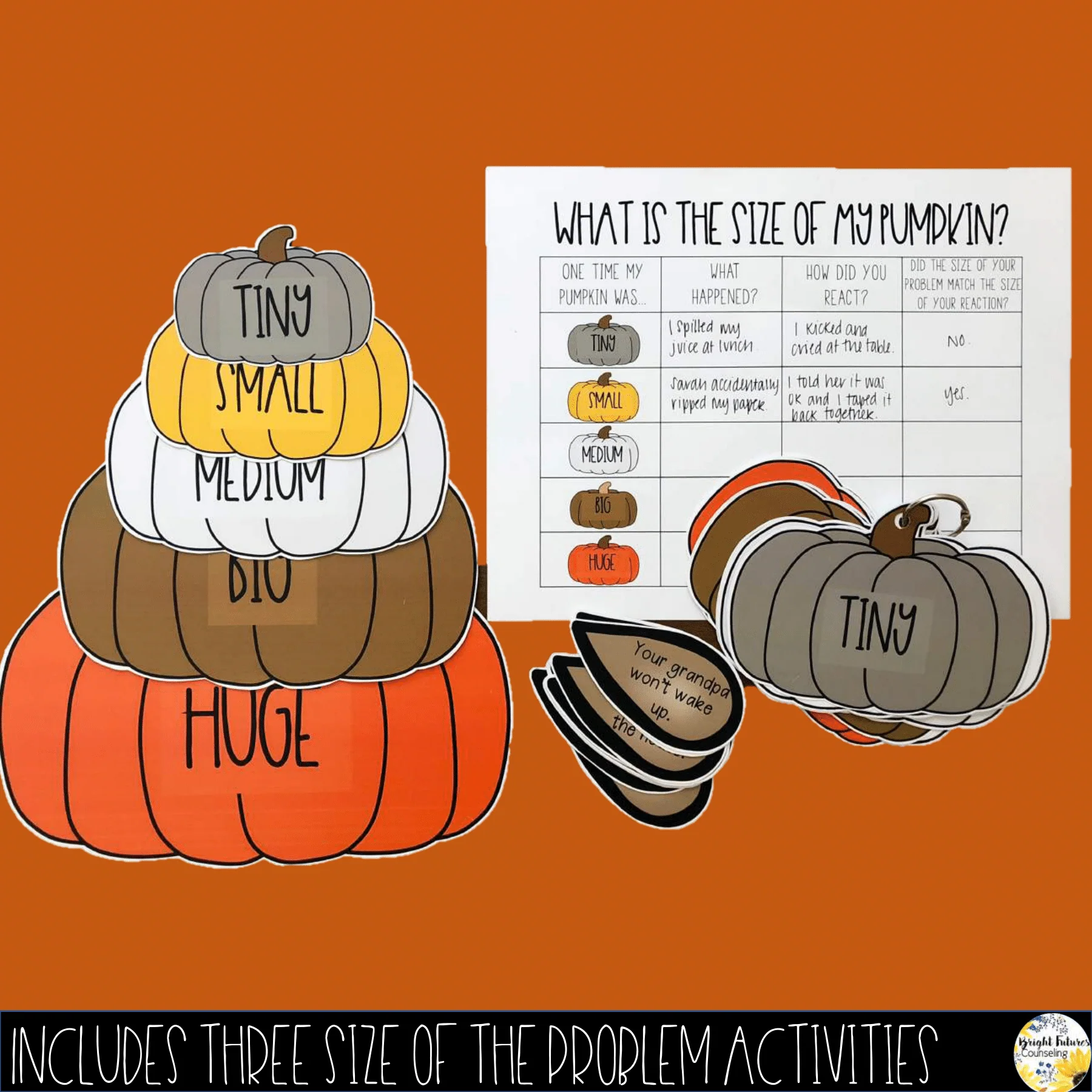 Size of the Problem Pumpkins Flip Book + Fall Themed Self-Regulation Activities - Image 15