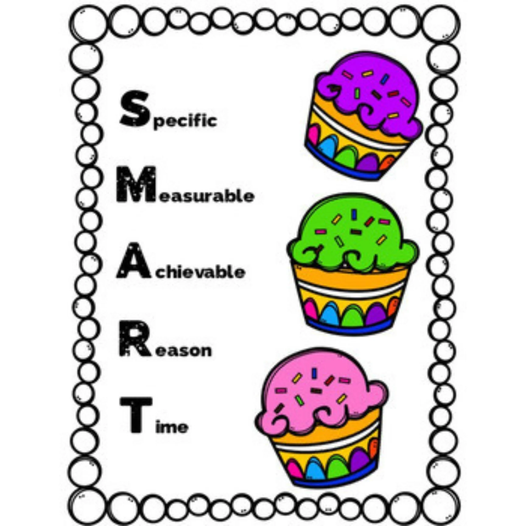 SMART Goal Setting Cupcake Goals - Image 3