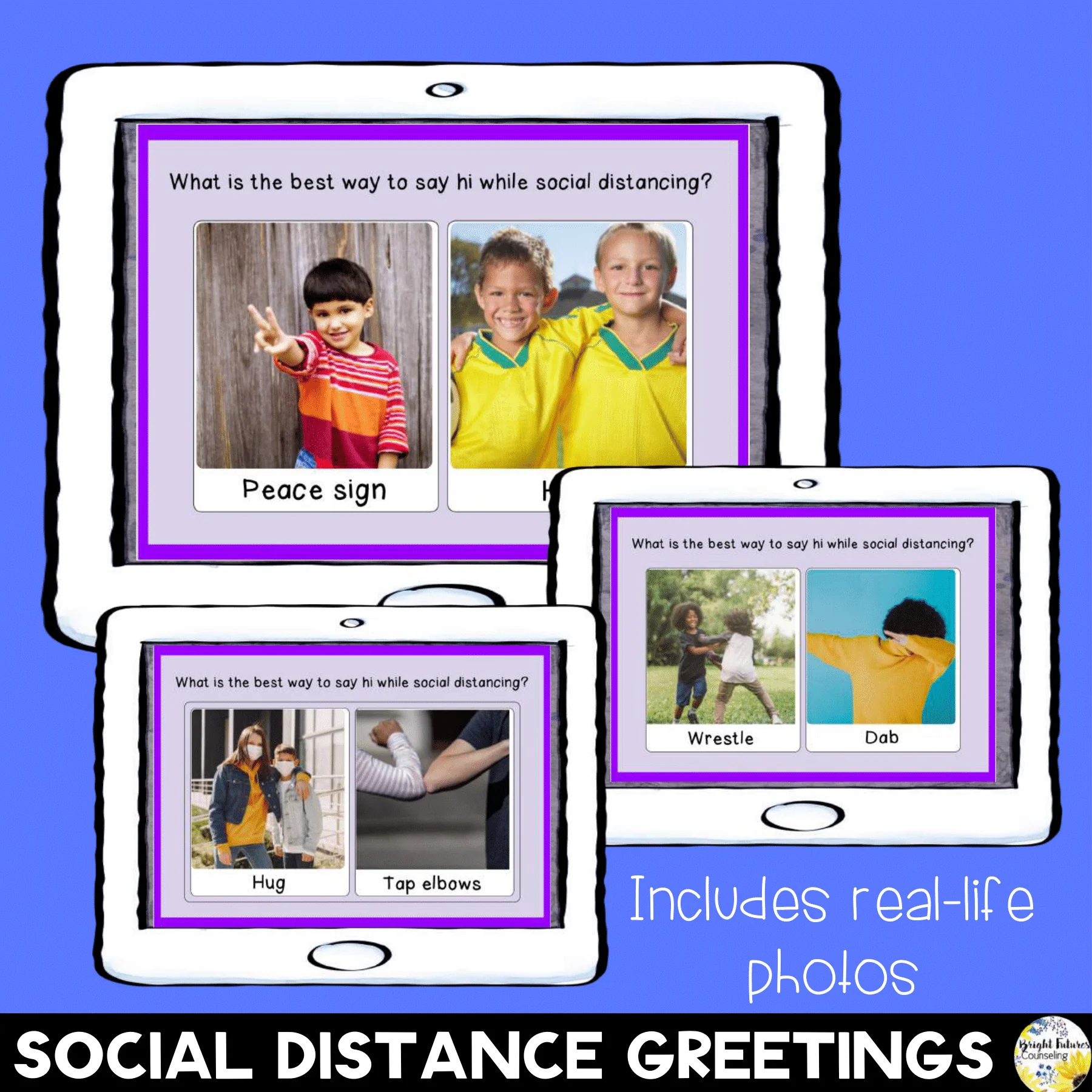 Social Distancing Greetings and Appropriate Mask Wearing Boom Cards COVID Safety - Image 3