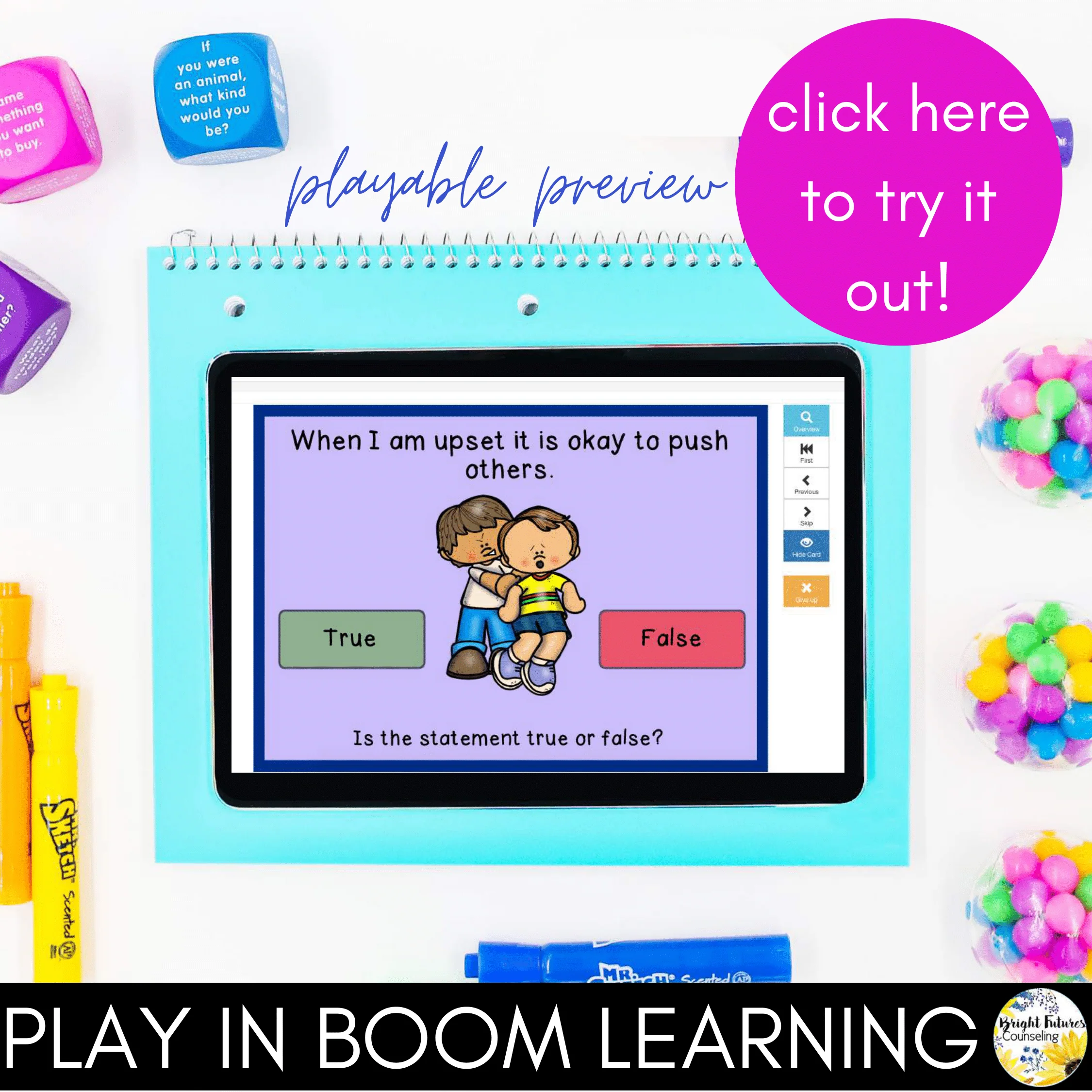 Social Skills BOOM CARDS - Digital Social Skills Game - Image 2