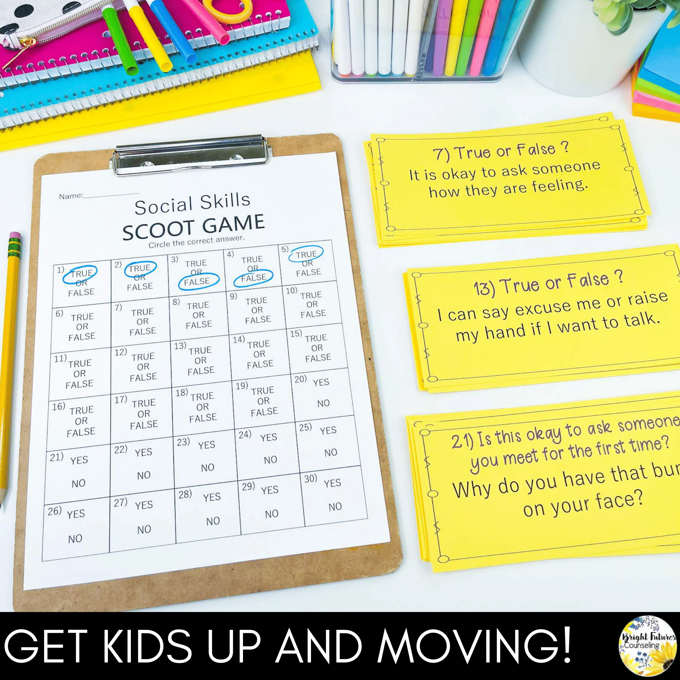 Social Skills Scoot Game Interactive Social Skills Game - Image 2