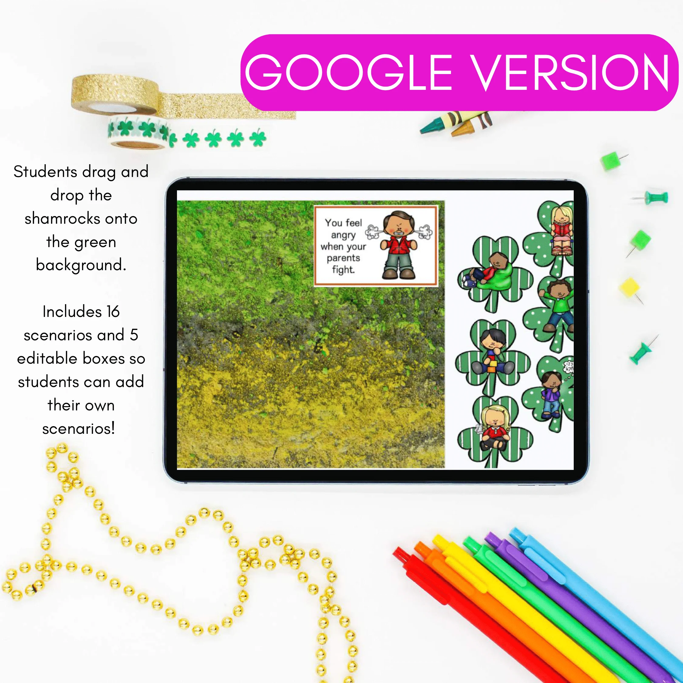 St. Patrick's Day Coping Strategies Digital Game - Boom Cards + Google - Image 5