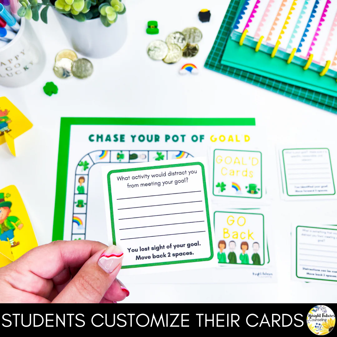 St. Patrick's Day Goal Setting Board Game - School Counseling Game - Image 6