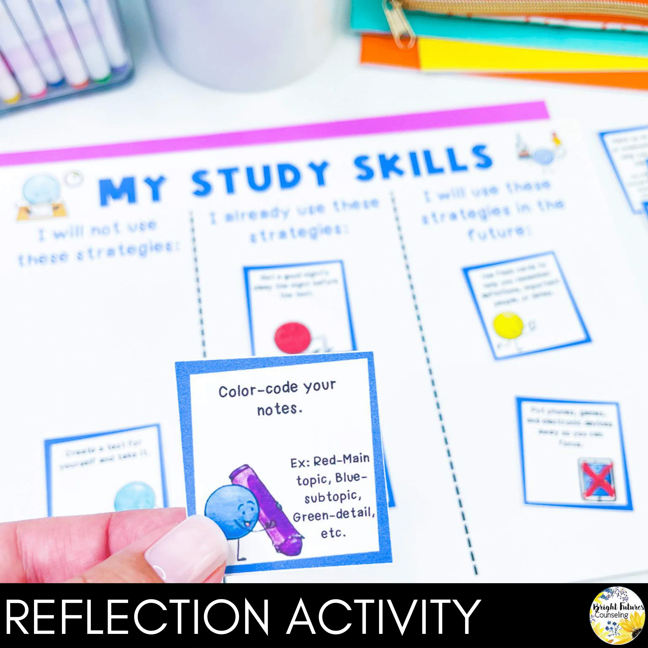 Study Skills Lesson for Social Emotional Learning & Elementary School Counseling - Image 9