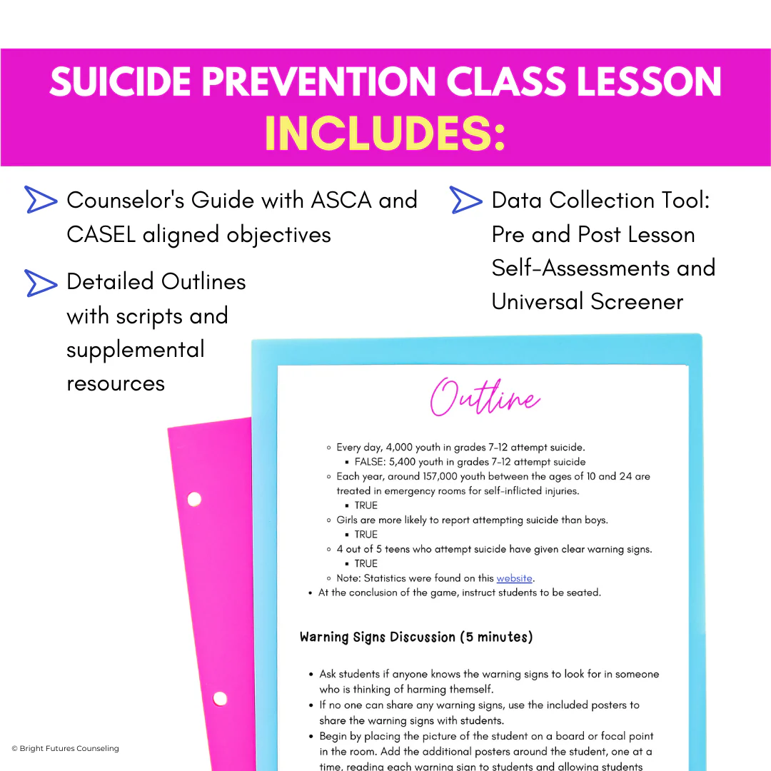 Suicide Prevention Lesson Middle School Counseling - Image 5