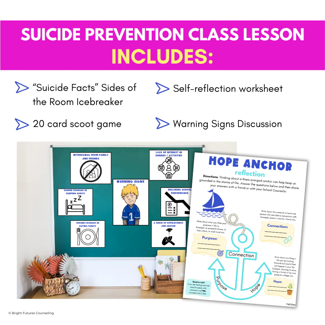 Suicide Prevention Lesson Middle School Counseling - Image 6