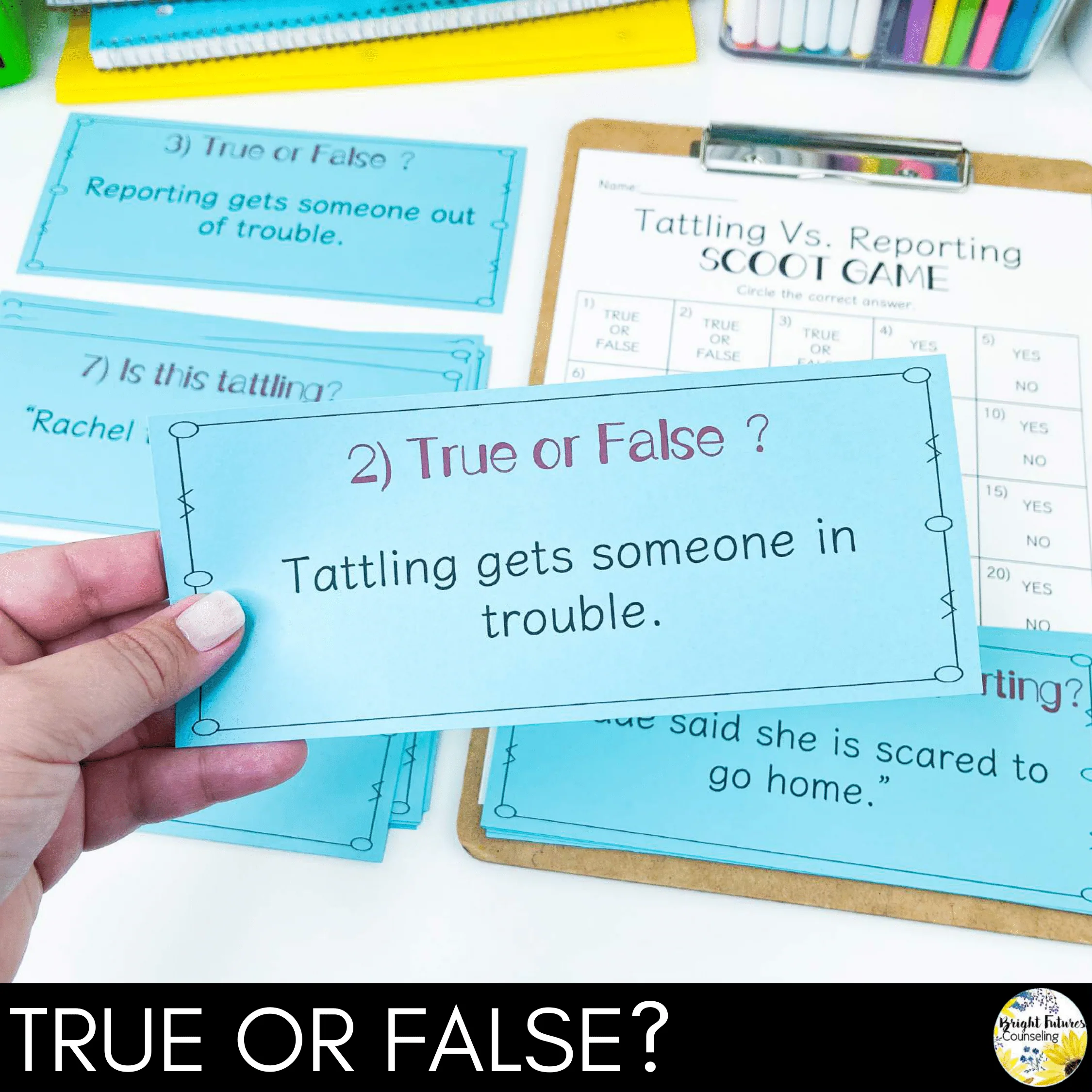 Tattling Vs Reporting Scoot Game School Counseling Game - Image 5