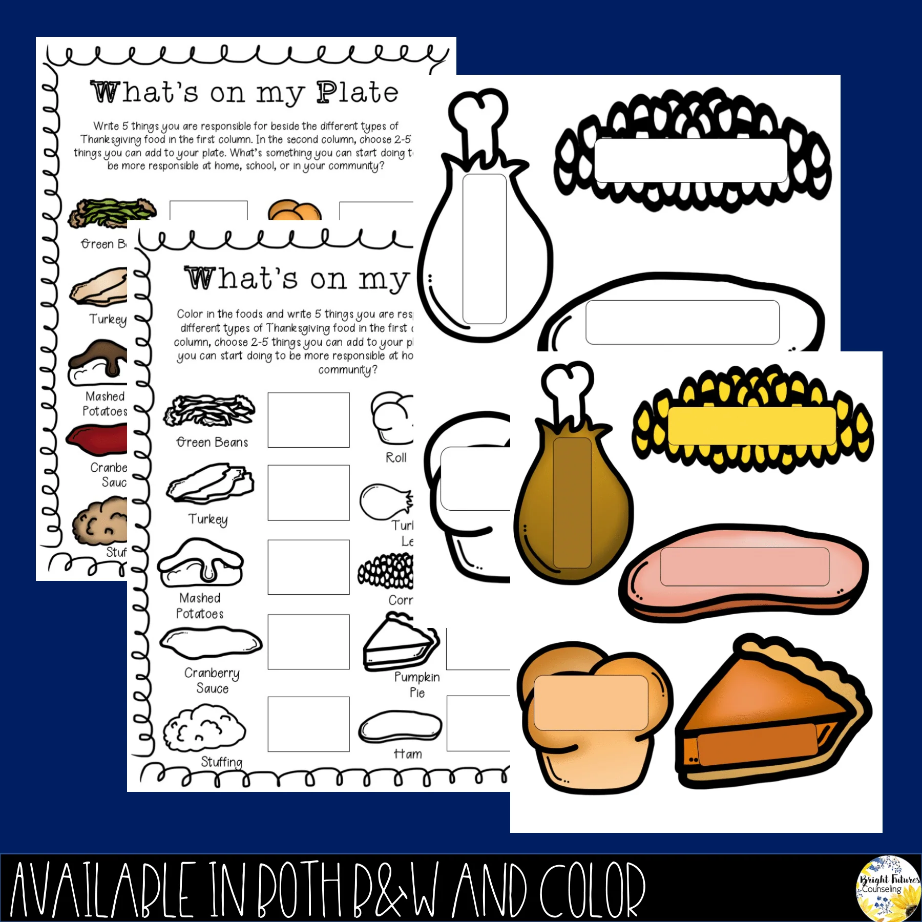 Thanksgiving Responsibility Activity What's On Your Plate? Responsibility Lesson - Image 7