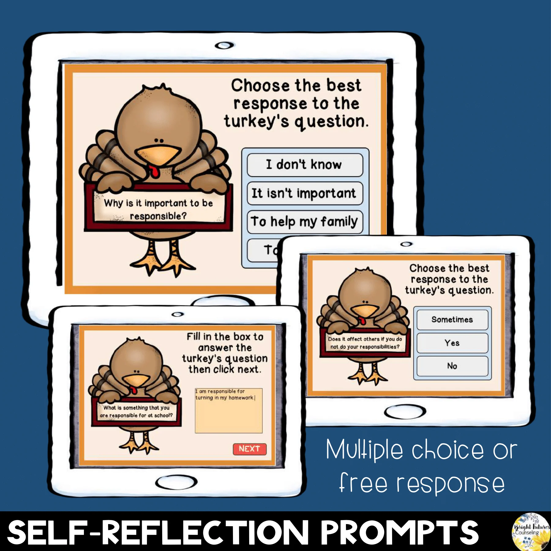 Thanksgiving Responsibility Bundle + Distance Learning SEL Boom Cards - Image 9