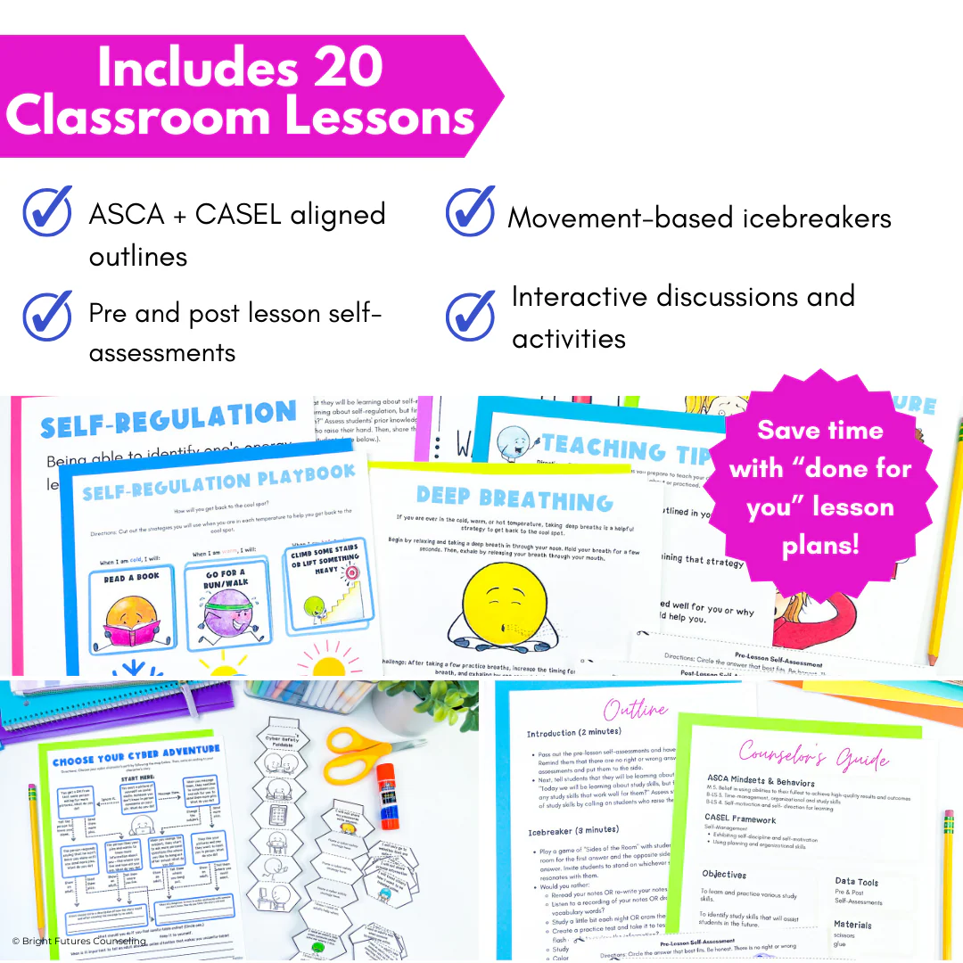 3 Tier Comprehensive Counseling Curriculum with Lessons, Groups, and Individual - Image 3