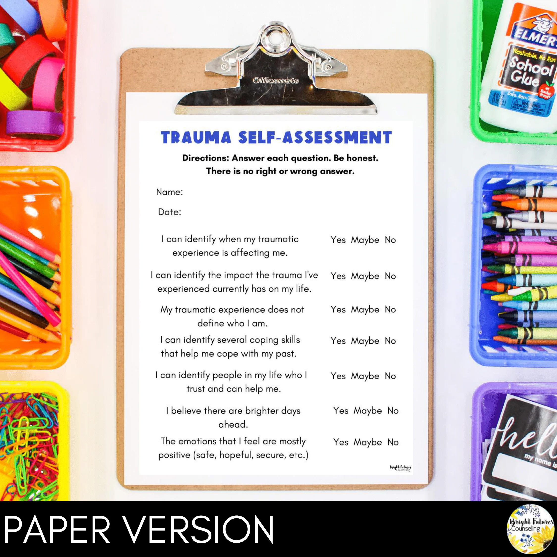 Trauma School Counseling Self-Assessment Data Collection Tool for Mental Health - Image 2