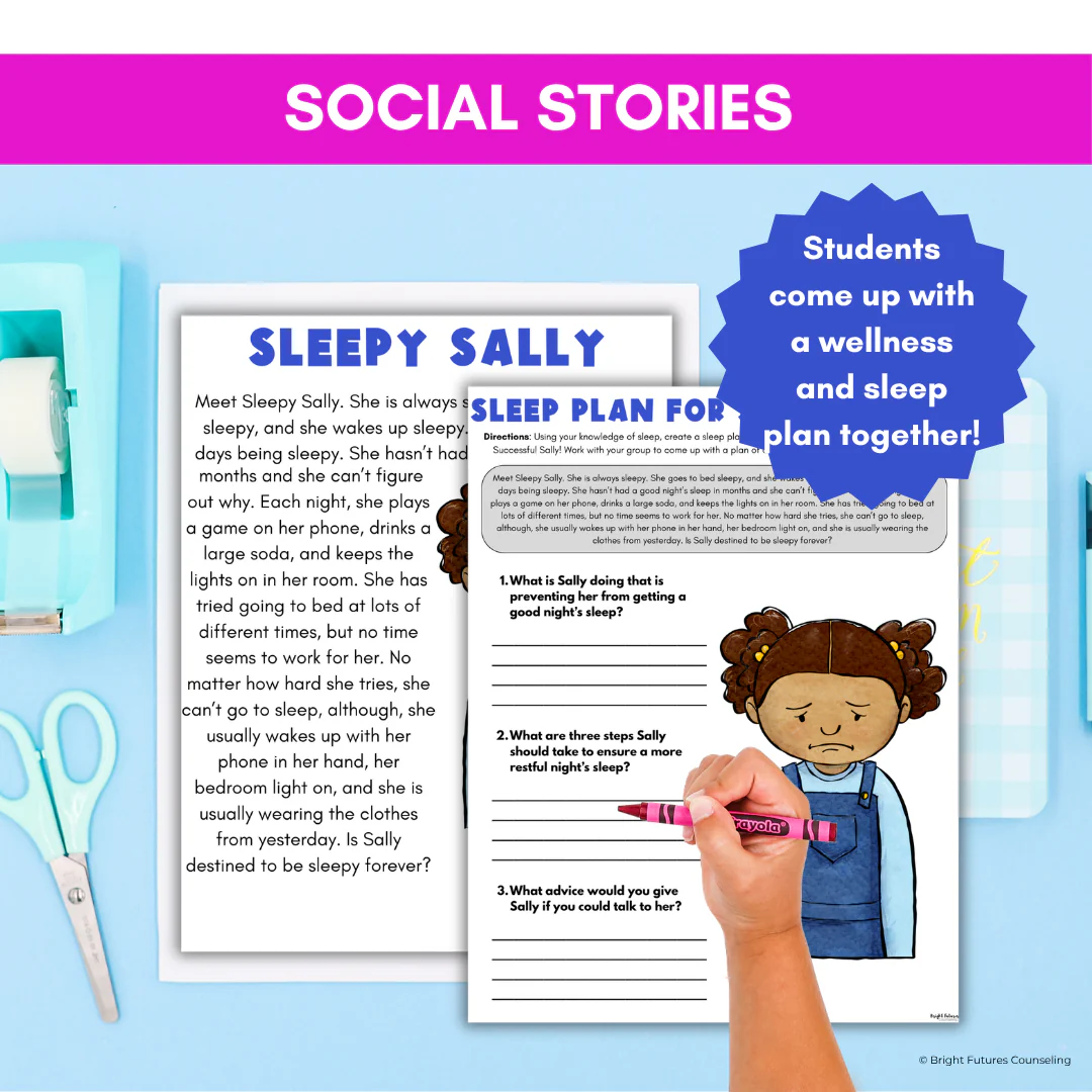 Wellness and Sleep Hygiene - Health and Wellness School Counseling & SEL Lesson - Image 8