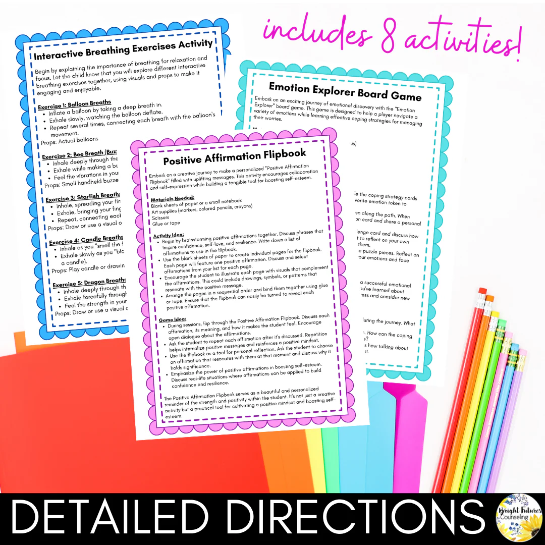 Worry and Anxiety Management - Coping Skills - Elementary Counseling Activities - Image 4