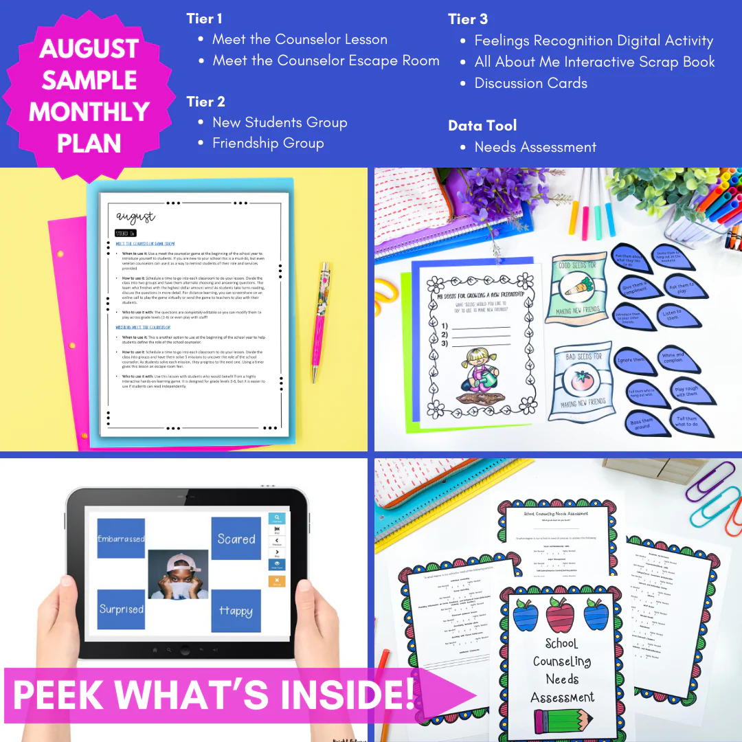 School Counseling Activities for the Year - Elementary Counseling Curriculum Map - Image 17