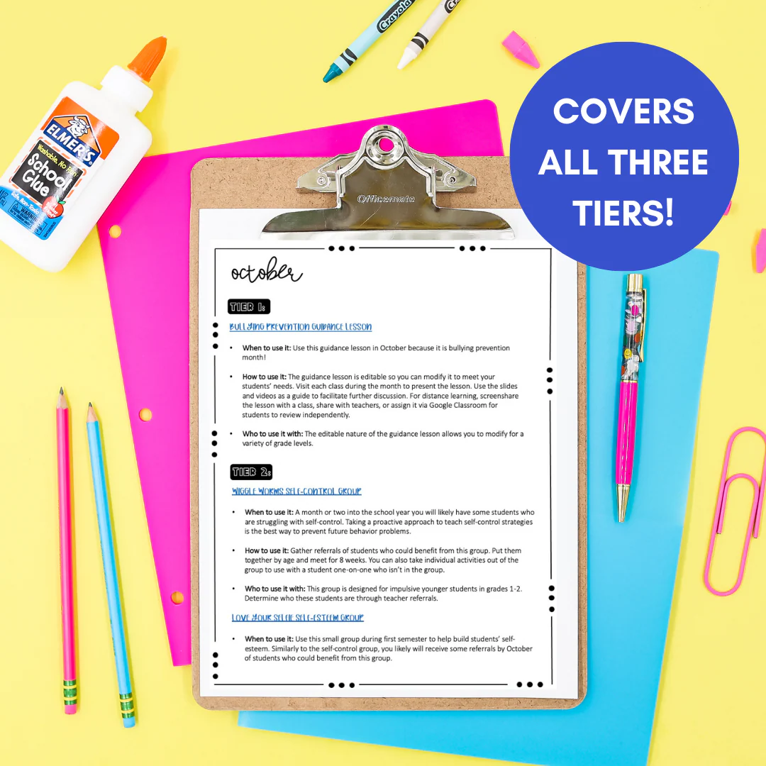 School Counseling Activities for the Year - Elementary Counseling Curriculum Map - Image 7